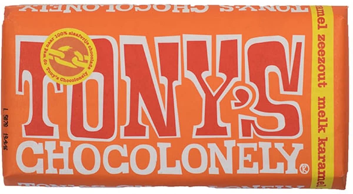 Tonys chocolonely melk karamel zeezout set van 5